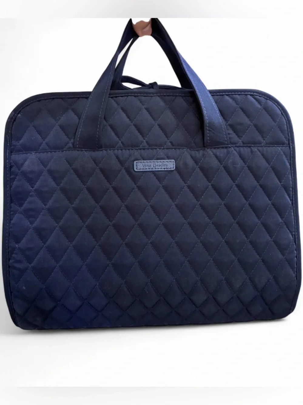 Vera Bradley Quilted Navy Laptop Tote